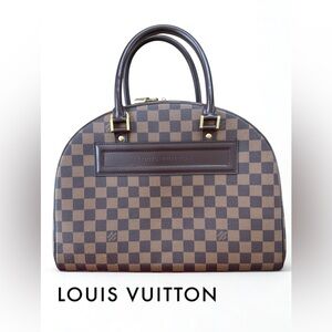 LOUIS VUITTON Authentic Nolita Ebene Boston Bag w/ LV dust bag & COA